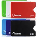 WallTrust RFID/NFC Schutzhülle für Kreditkarten und Bankkarten aus Plastik - Optimaler Schutz...