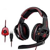 KLIM Mantis Gaming Headset - NEU 2024 - USB - Headset mit Mikrofon für PC, PS4, PS5, Nintendo...