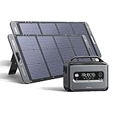 UGREEN PowerRoam 1200, 1024Wh Tragbare Powerstation mit 2 * 100W Solarpanel, 230V/1200W mobile...