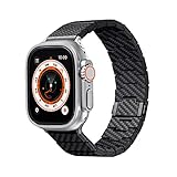 pitaka Carbon Armband Kompatibel mit Apple Watch Ultra/8/7/6/SE/5/4/3/2/1 aus Kohlefaser...