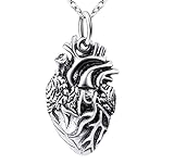 Anatomisches Herz Anhänger Halskette aus 925 Sterling Silber Medizin Herzkette Damen by Serebra...