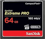 SanDisk Extreme PRO CompactFlash Speicherkarte 64 GB (UDMA7, 4K- und Full-HD-Videos, VPG 65,...