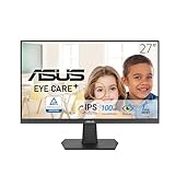 ASUS Eye Care VA27EHF - 27 Zoll Full HD Monitor - Rahmenlos, Flicker-Free, Blaulichtfilter,...