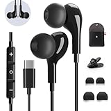 USB C Kopfhörer mit Mikrofon, In-Ear Kopfhörer für Samsung Galaxy S23 S22 Ultra S24 S21 FE A53...