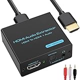 HDMI Audio Extractor 4k HDMI optisch audio splitter adapter,De-Embed SPDIF Optical 5.1CH + 3.5 mm...