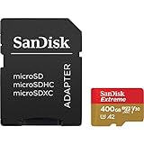 SanDisk Extreme 400 GB microSDXC Memory Card + SD Adapter with A2 App Performance + Rescue Pro...