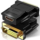 Retoo DVI-D auf HDMI Adapter mit 1080p und Audio, Bidirektional DVI-Stecker auf HDMI-Buchse...