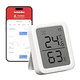 SwitchBot Thermometer Hygrometer Innen, Bluetooth Hygrometer Digital Temperatur Feuchtigkeit Sensor...