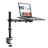 Suptek Monitor Arm mit Laptop Halterung Volleinstellbar für 13'-27' Bildschirme Volleinstellbar...