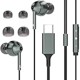 bakibo USB C Kopfhörer mit Mikrofon Kompatibel mit Samsung Galaxy 24/23/22/A54/A53/A50 i Phone 15 i...