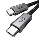 uni USB-C Ladekabel 4.5m, USB C auf USB C Kabel 5A 100W, kompatibel für iPhone 15/15 Plus/15 Pro,...