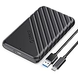 Festplattengehäuse 2,5 Zoll, ORICO 6Gbps USB C 3.1 Gen 1 Festplatten Gehäuse für 9.5mm 7mm 2.5...