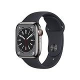 Apple Watch Series 8 (GPS + Cellular, 41mm) Smartwatch - Edelstahlgehäuse Graphit, Sportarmband...