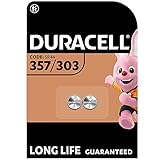Duracell Specialty 357/303 Silberoxid-Knopfzelle 1,55 V, 2er-Packung (SR44/V357/V303/SR44W/SR44SW)...