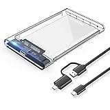 ELUTENG 2,5 Zoll Festplattengehäuse USB C 5 Gbps, USB 3.1 Gen1 SATA Externe SSD Gehäuse für 2,5...