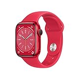 Apple Watch Series 8 (GPS + Cellular, 41mm) Smartwatch - Aluminiumgehäuse Product(RED),...