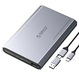 ORICO Aluminium Festplattengehäuse 2,5 Zoll USB-C 3.2 6Gbps Externes SSD Gehäuse für 2,5'/ 3,5'...