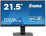 iiyama Prolite XU2293HS-B5 54,5cm 21,5 Zoll IPS LED-Monitor Full-HD HDMI DP Ultra-Slim-Line FreeSync...