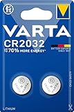 VARTA Batterien Knopfzelle CR2032, 2 Stück, Lithium Coin, 3V, kindersichere Verpackung, für...