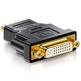 deleyCON HDMI zu DVI Adapter - DVI Buchse zu HDMI Stecker 1920x1200 1080p - Schwarz