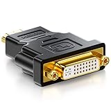 deleyCON HDMI zu DVI Adapter - DVI Buchse zu HDMI Stecker 1920x1200 1080p - Schwarz