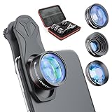 Selvim Handy Objektiv Kamera Linse Kit, Lens Set 0,62X Weitwinkel + 25X Makro + 235° Fisheye...