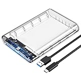 ORICO Festplattengehäuse 3,5' USB 3.1 Gen 1 auf SATA III 6 Gbps Externes Gehäuse mit USB C Kabel...