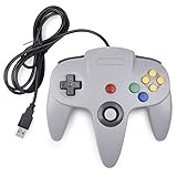 miadore N64 Controller grau,Classic N64 USB Game Gamepad N 64 PC-Controller Joystick Für Windows...