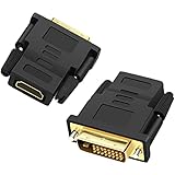 JeoPoom DVI auf HDMI Adapter[2 Stück], DVI(24+1) zu HDMI Adapter, DVI-Stecker auf HDMI-Buchse...