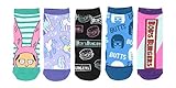 Bob's Burgers Gesichter Logos Juniors/Damen 5er Pack Knöchelsocken Schuhgröße 37-44 TV Show