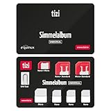 equinux tizi Simmelalbum Universal - Praktisches SIM Karten Sammelalbum (SIM Organizer) mit SIM...