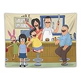 Poster Bob's Burgers, Anime-Wandteppiche, Kunstdruck, Wandbild, Foto, Wandteppich, zum Aufhängen,...