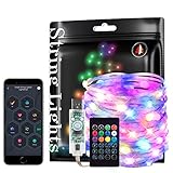 BTF-LIGHTING Intelligente Lichterketten RGB IC WS2812B IC 10M Transparenter Draht USB Bluetooth...