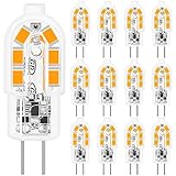 Jewan G4 LED Lampen, 12er-Pack, 2W G4 LED Birne Warmweiß 3000K Ersatz 20W Halogenlampen, 200LM G4...