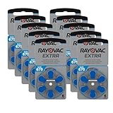 Rayovac Extra Advanced Zink Luft Hörgerätebatterie (in der Größe 675er Pack, mit 60 Batterien,...