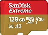 SanDisk Extreme microSDXC UHS-I Speicherkarte 128 GB für Actioncams und Drohnen + Adapter +...