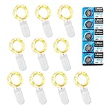 LEECOCO led lichterkette mit batterie, außen, mit klein (zusätzlich 5 Batterien), (10 Pack 1M 10...