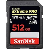 SanDisk Extreme PRO SDXC UHS-I Speicherkarte 512 GB (V30, Übertragungsgeschwindigkeit 170 MB/s, U3,...