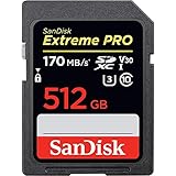 SanDisk Extreme PRO SDXC UHS-I Speicherkarte 512 GB (V30, Übertragungsgeschwindigkeit 170 MB/s, U3,...