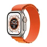 Apple Watch Ultra (GPS + Cellular, 49mm) Smartwatch - Titangehäuse, Alpine Loop Orange - Medium....