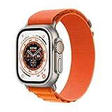 Apple Watch Ultra (GPS + Cellular, 49mm) Smartwatch - Titangehäuse, Alpine Loop Orange - Medium....