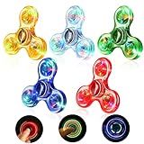 SCIONE Fidget Spinner 5er Set, Weihnachten Partygeschenke Leuchtende Fidget Toys für Kinder-LED...