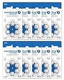 everActive 675, 60 Stück, Hörgerätebatterien, hohe Leistung, Zink-Luft-Batterien, 10...