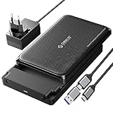 ORICO Festplattengehäuse 3,5 Zoll, USB C Werkzeugloses Externes Gehäuse für 3,5, 2,5 Zoll SATA...