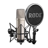 RØDE NT1-A Großmembran-Kondensatormikrofon mit Nierencharakteristik, Mikrofonspinne, Popschutz und...
