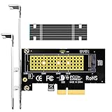 GLOTRENDS PA09-HS M.2 NVMe zu PCIe 4.0 X4 Adapter mit M.2 Kühlkörper für 2280/2260/2242/2230 M.2...