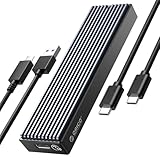 ORICO M.2 NVMe SSD Gehäuse USB-C Adapter 10Gbps USB3.2/ USB3.1 Gen2 für PCIe NVMe M-Key/M+B Key...