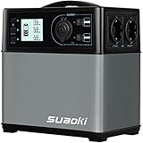 Suaoki 400Wh Mobiler Energiespeicher, Solar Generator/AC Steckdose/Autos, 4 USB-Ports/ 2 AC & DC...