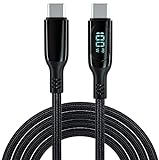sicotool USB Typ C auf USB C Kabel 100 W PD 3.0 5 A Super Fast Charging QC 4.0 mit LED Display...
