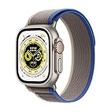 Apple Watch Ultra (GPS + Cellular, 49mm) Smartwatch - Titangehäuse, Trail Loop Blau/Grau - M/L....